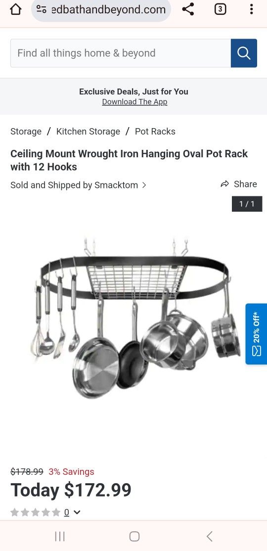 Hanging Pot Rack 