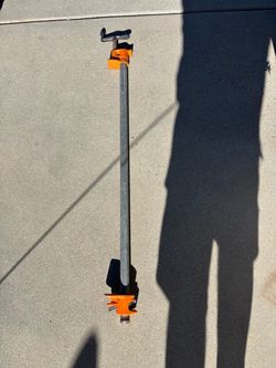 Bar Clamp with Orange Cast Iron Heads