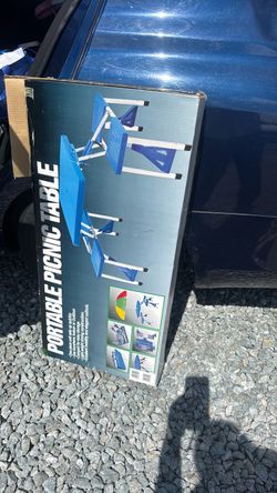 Blue picnic table set brand new