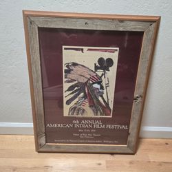 Fritz Scholder Signed Poster 1979 American Indian Film Festival Movie Indian #1
