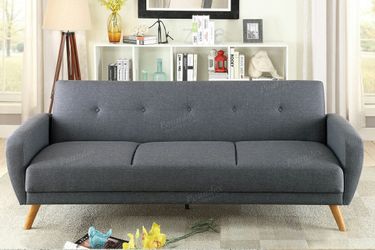 Brand new 84" wide gray futon