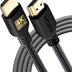 PowerBear 4K HDMI Cable 10 ft | High Speed Hdmi Cables, Braided Nylon & Gold Connectors, 4K @ 60Hz, Ultra HD, 2K, 1080P, ARC & CL3 Rated | for Laptop,