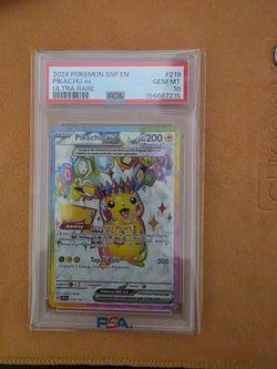 PSA 10 Pikachu ex Ultra Rare #219 Pokemon 2024