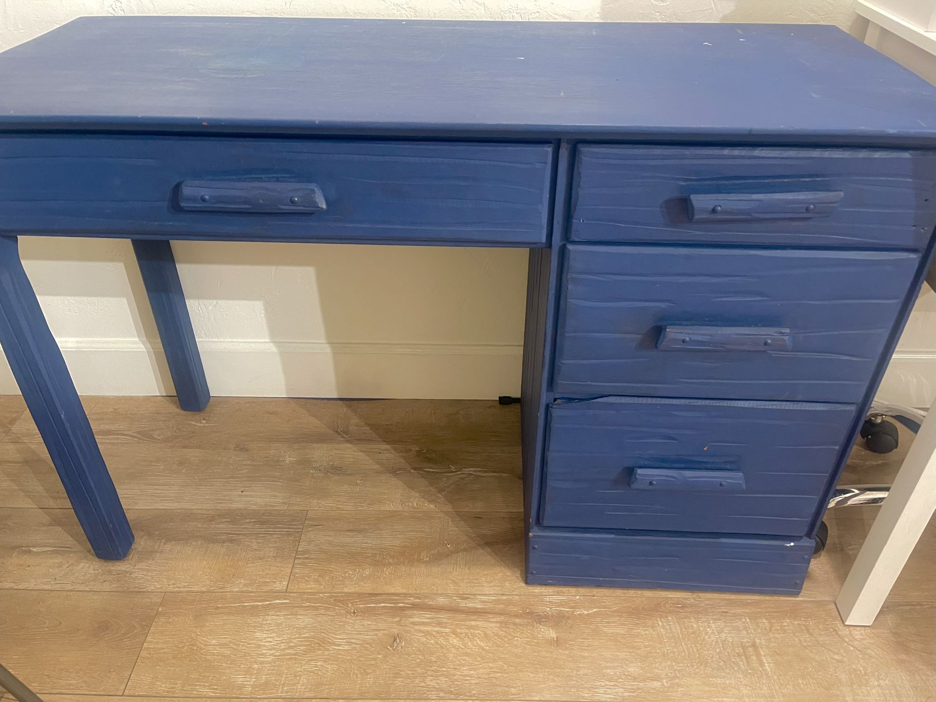Vintage, Wooden  Desk (Blue) 