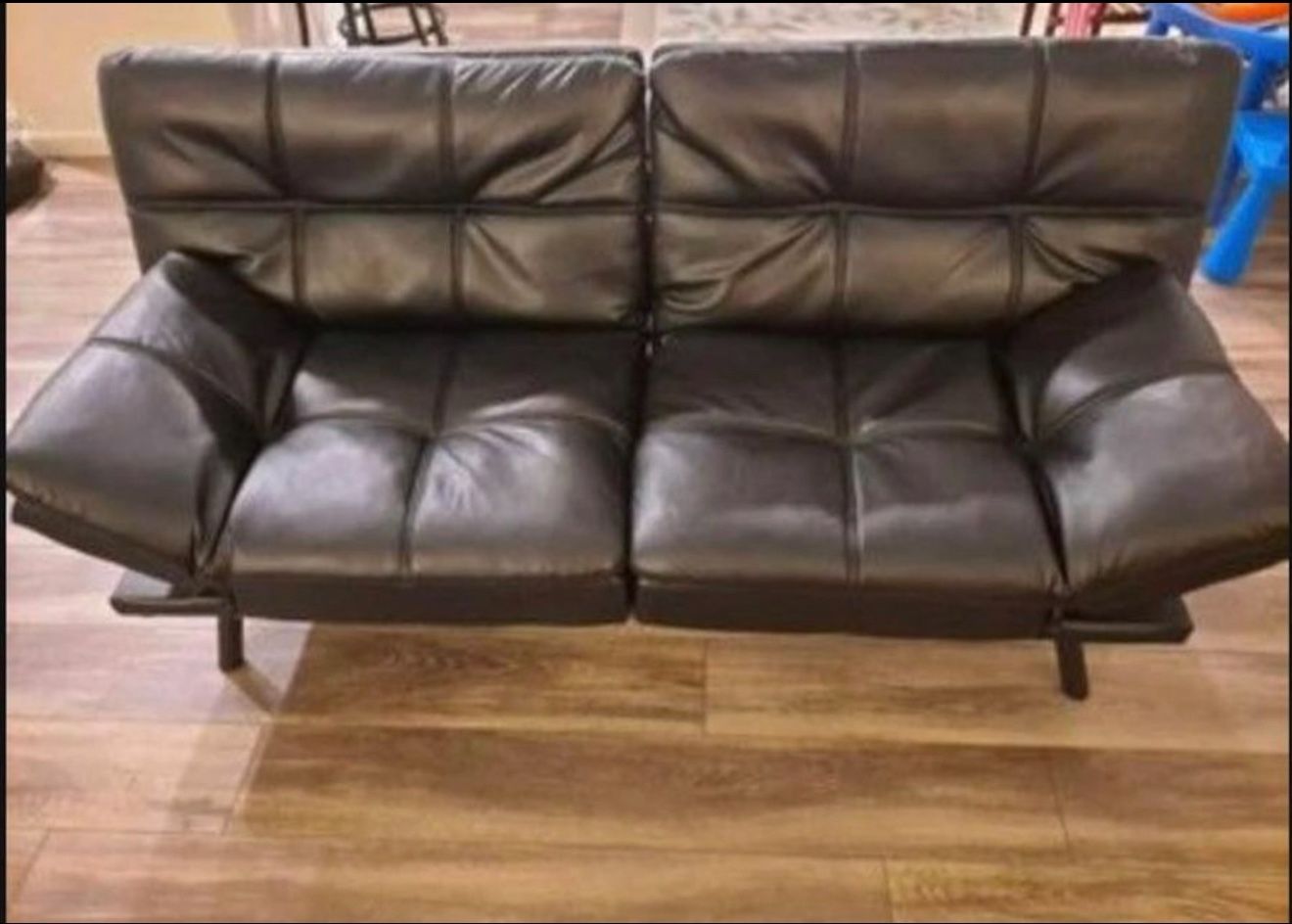 Black Leather Futon