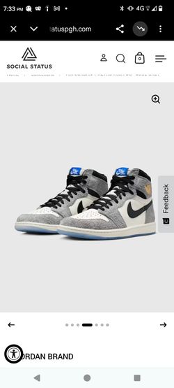 Air Jordan 1 High OG Cool Grey Sneakers Size 9.5