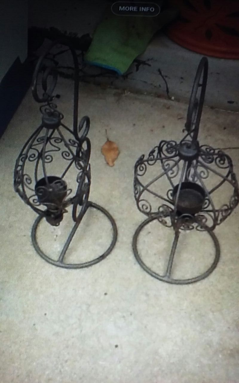 Metal candle holders