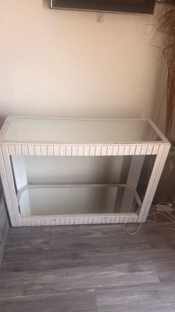 Entryway Table with Storage Shelf, Modern Console Table, Fluted Narrow Entry Table Behind Sofa for Living Room Hallway Entrance Foyer