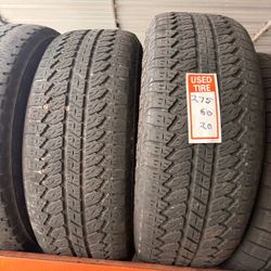 275/60/20 two tires used good condition