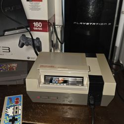 Original NES With 2 Games