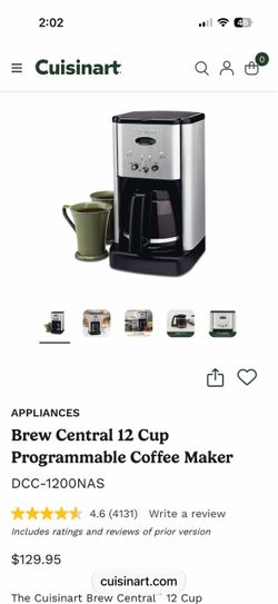 Cuisinart Brew Central 12 Cup Coffee Maker
