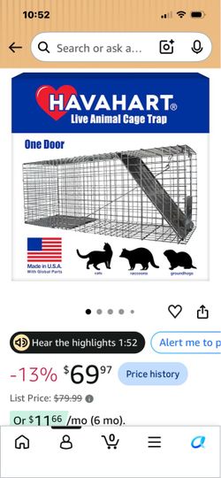 Havahart animal trap