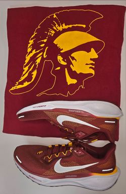 Size 13 Nike Air Zoom Pegasus 41 USC Trojans Crimson Men Running Shoes FZ5150-600 
PRE-LOVED 
like new 
Excellent condition 
No box 
Pls see all pictu