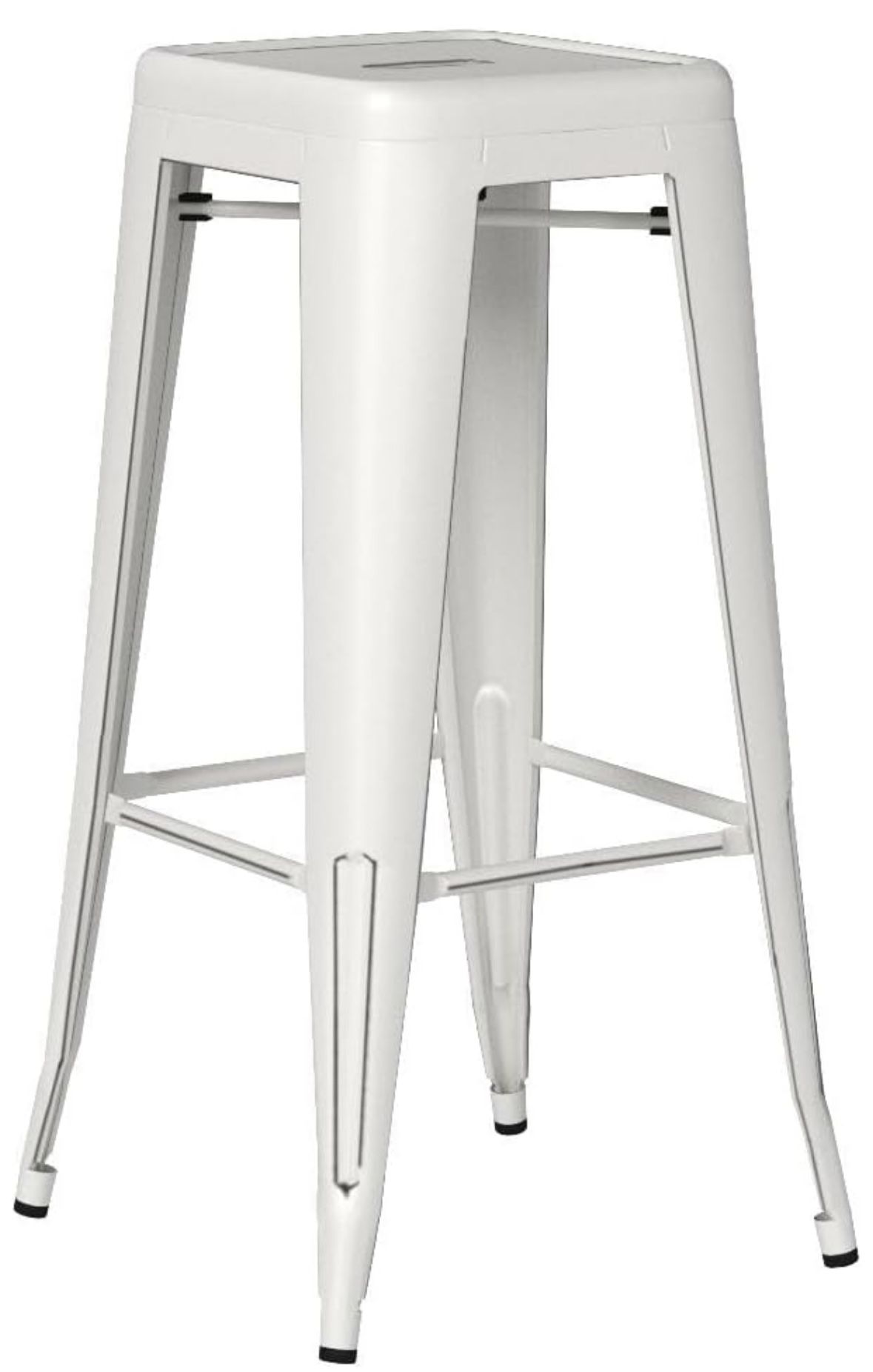 Metal Bar Stools (4) White