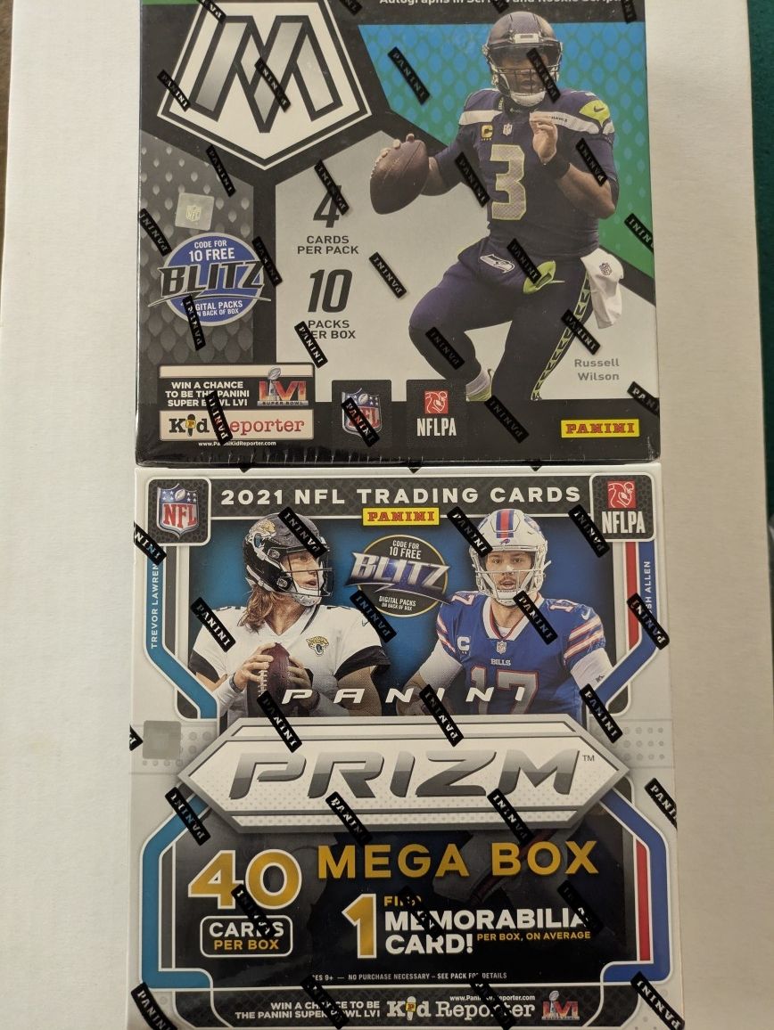 2021 Panini Prizm And Mosiac Football NFL Mega Box - Walmart - Lot Of 2