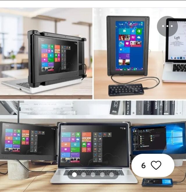 PORTABLE HD MONITOR DUAL 12” INCH UNIVERSAL