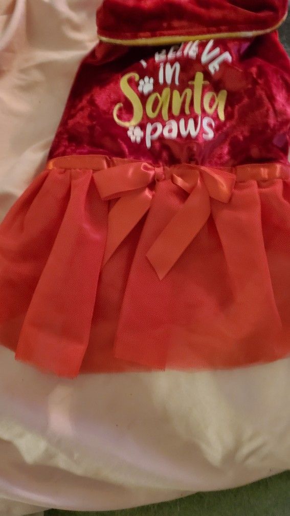 Four CHRISTMAS DOG DRESSES