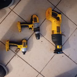 DEWALT 18V SAWZALL  HUMMER DRILL AND INPACT DRIVER  ALL NEW NO BATTIERS OR CHARGER  125.00 