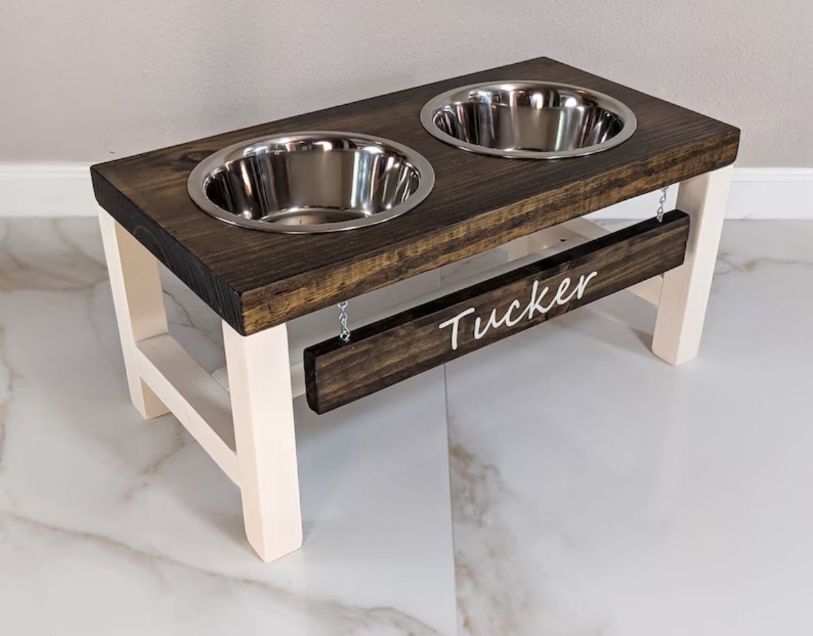 Wooden Dog Bowl