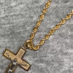 10k Chain Nd 14k Pendant 