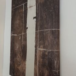 Abstract art in the mid-century style, dark brown 