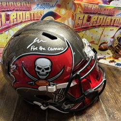 Tampa Bay Buccaneers Jalen McMillan Autographed Full Soze Replica Helmet