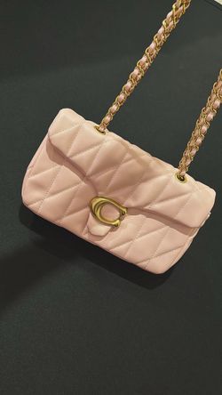Coach Quilted Leather Crossbody Bag Pink