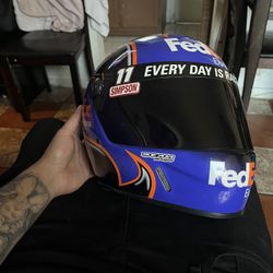 Denny Hamlin #11 FedEx Express Simpson Full Size Replica Collectors Helmet Rare