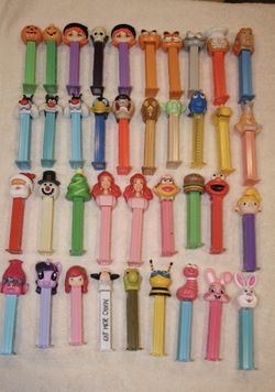 Pez dispensers a Vintage lot of 38 Various Pre-Owned