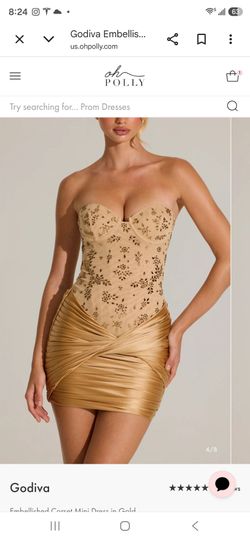 Oh Polly Godiiva gold dress size 12