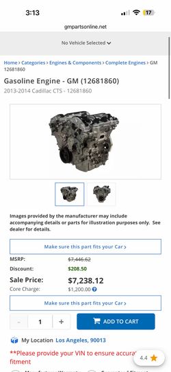 New Caddilac Saab Buick 3.0 V6 Engine Complete Longblock With Accessories