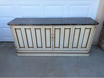 Thomasville marble top vintage cabinet
