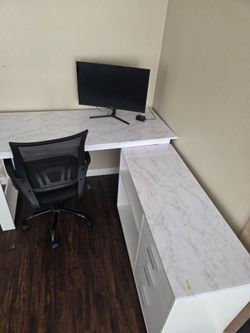 Desk and chair