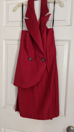 Nice collared red cocktail dress
