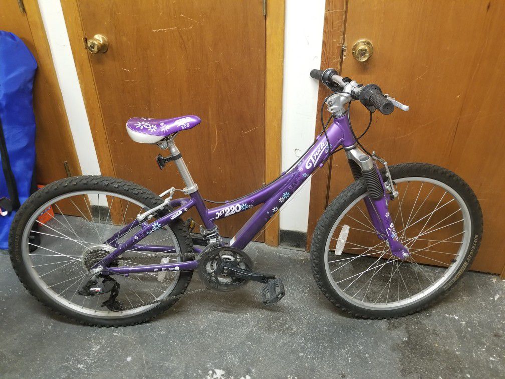 Bike Trek MT220 girls, color purple, size 24", 21 speeds