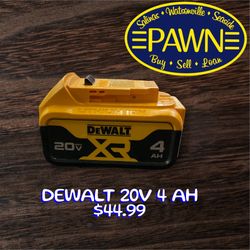 DEWALT 20V 4AH $44.99