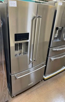 KitchenAid French door refrigerator 36 inch wide stainless steel