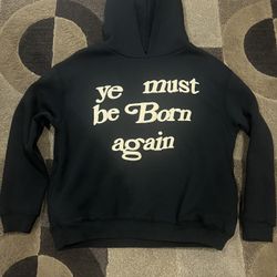 Size S - Cactus Plant Flea Market Coal Ye Must Be Born Again Hoodie With Pockets
