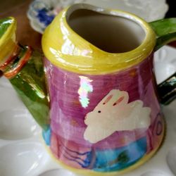  Watering Pot Spring Easter Ceramic 