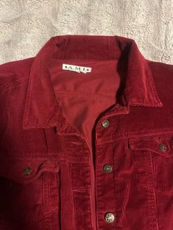 Corduroy Red women’s Jacket Button Up XL