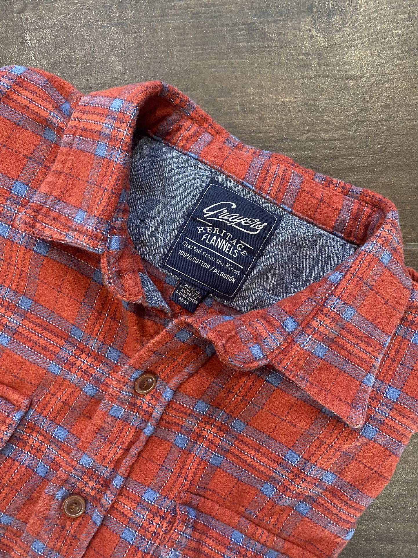 Grayer’s Heritage 2 Pocket Flannel Red/Light Blue Plaid M/M