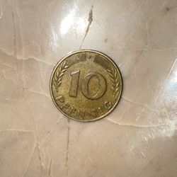 bundesrepublik deutschland 1950 10 pfennig (f)