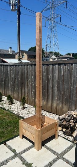 Planter with pole