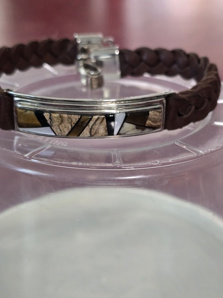 Inlaid Mens Bracelet Open To Offers