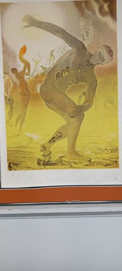 Cosmic athlete ,Salvador Dali, signed lithograph