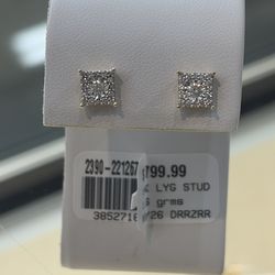 Men’s 14k diamond earrings