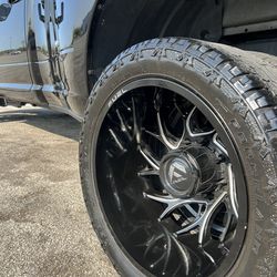 Fuel Rims Black With All Terrain Tires 4