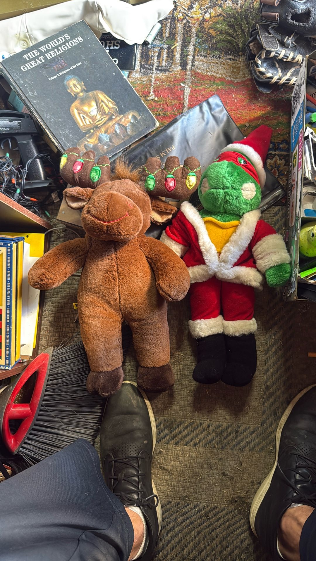 Xmas Moose And Ninja Turtle Stuffed Animal 