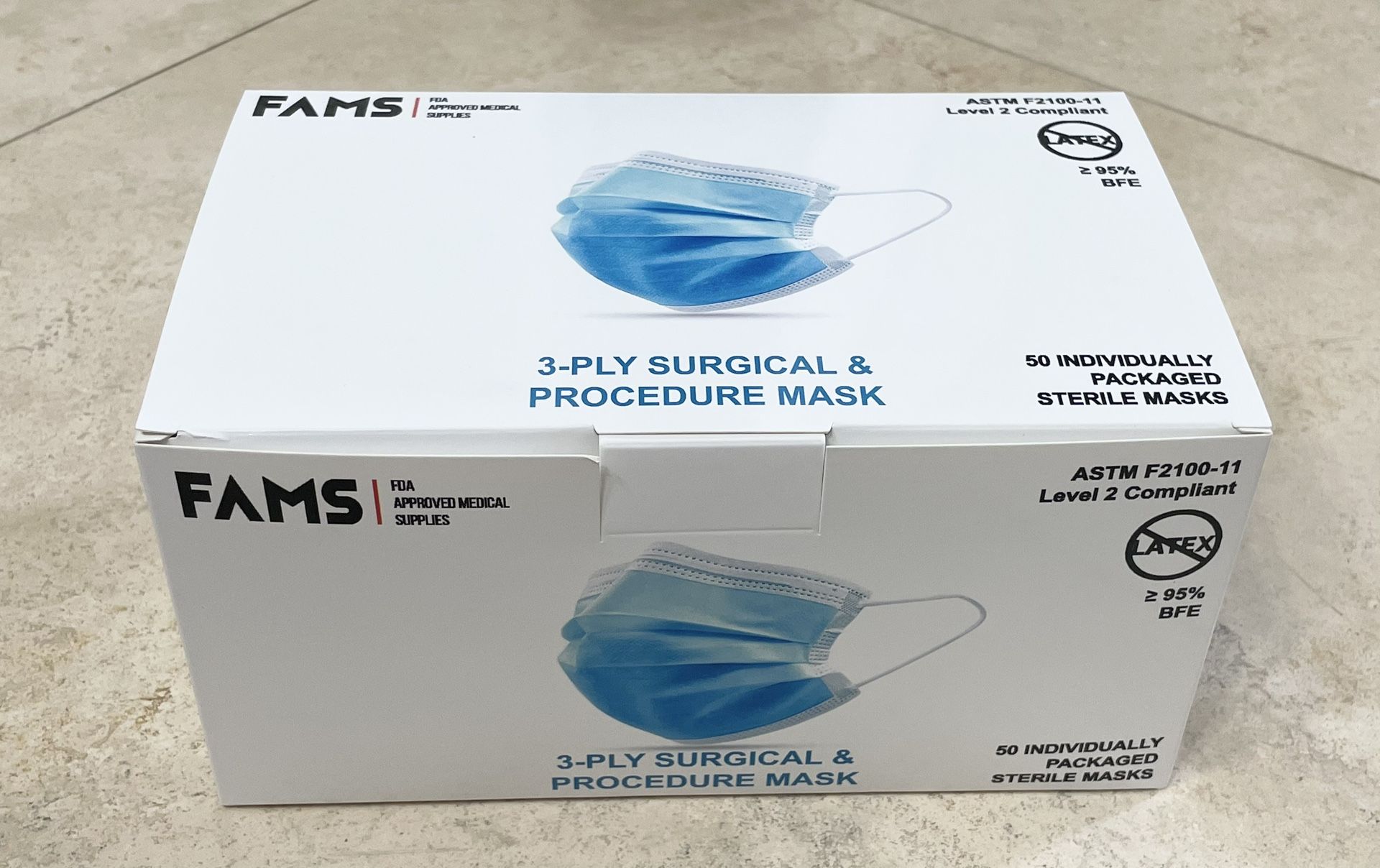 Individually Packaged Sterile Face Masks