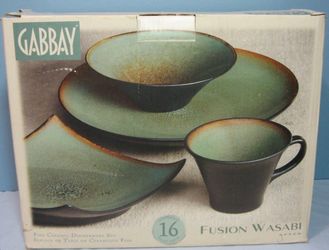 gabbay fusion wasabi dish set 16 piece set